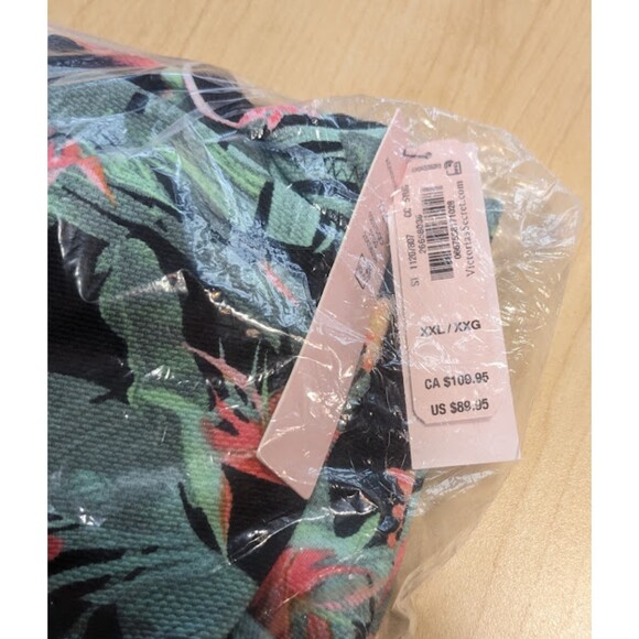 NWT Victoria's Secret Swim XXL Tropical Palm One Shoulder Scallop Swim Dress - Picture 7 of 7